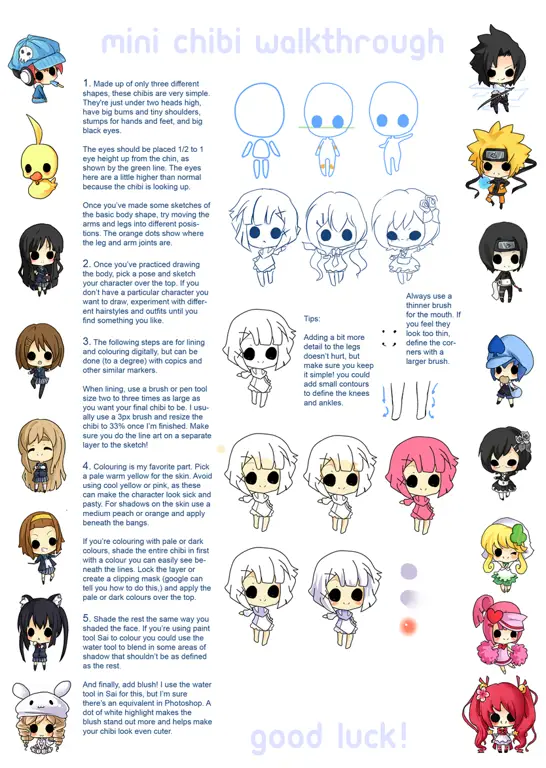 Langkah-Langkah Mudah Menggambar Chibi Tutorial menggambar chibi anime