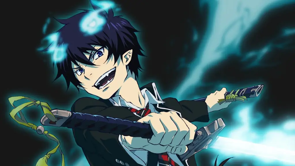 Pemandangan indah dari anime Ao no Exorcist