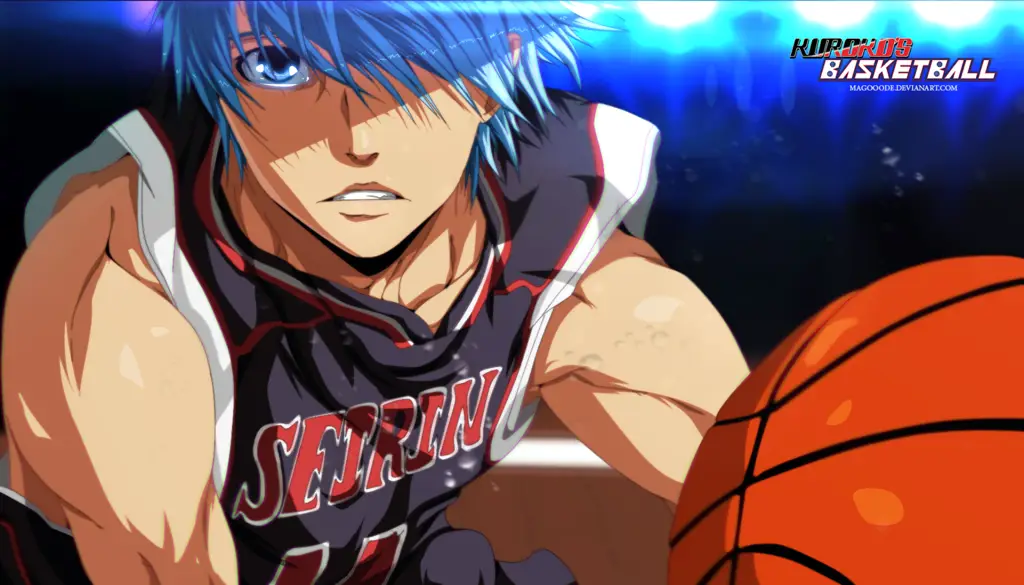 Gambar pemandangan lapangan basket dengan karakter anime