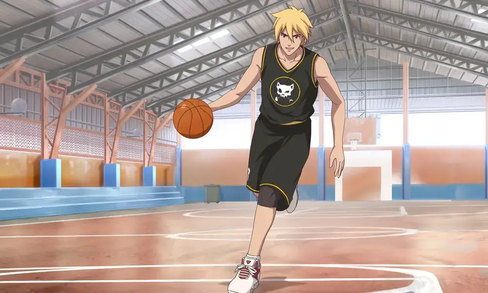 Gambar lapangan basket bergaya anime