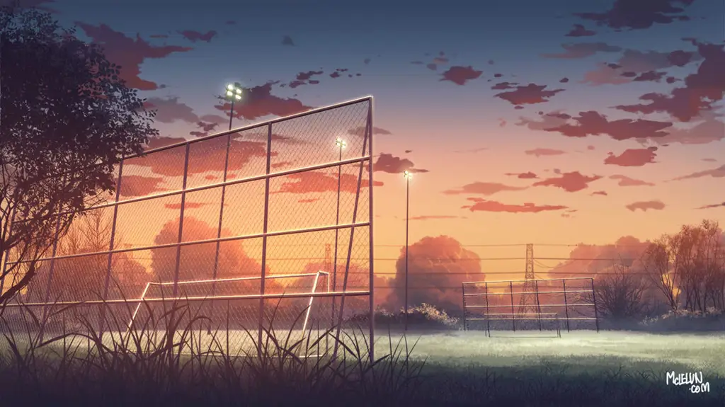 Gambar lapangan sepak bola dalam anime