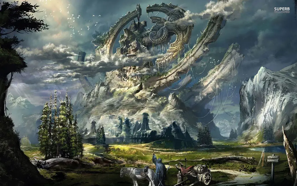 Pemandangan anime yang epik