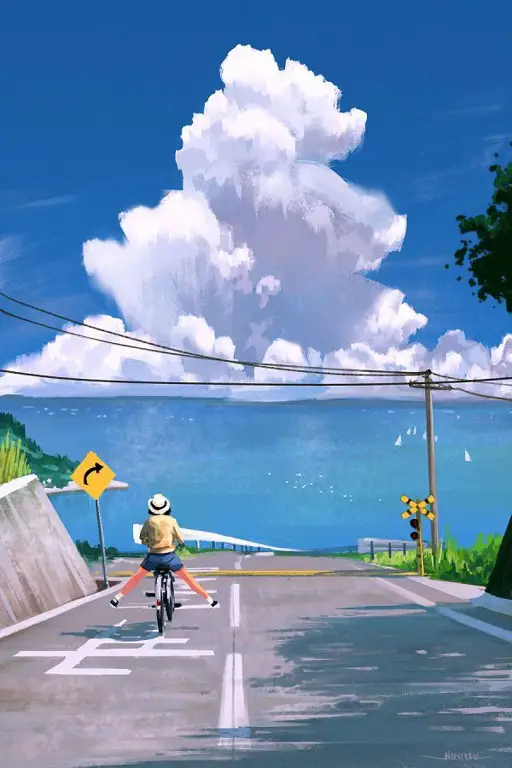 Pemandangan anime yang indah