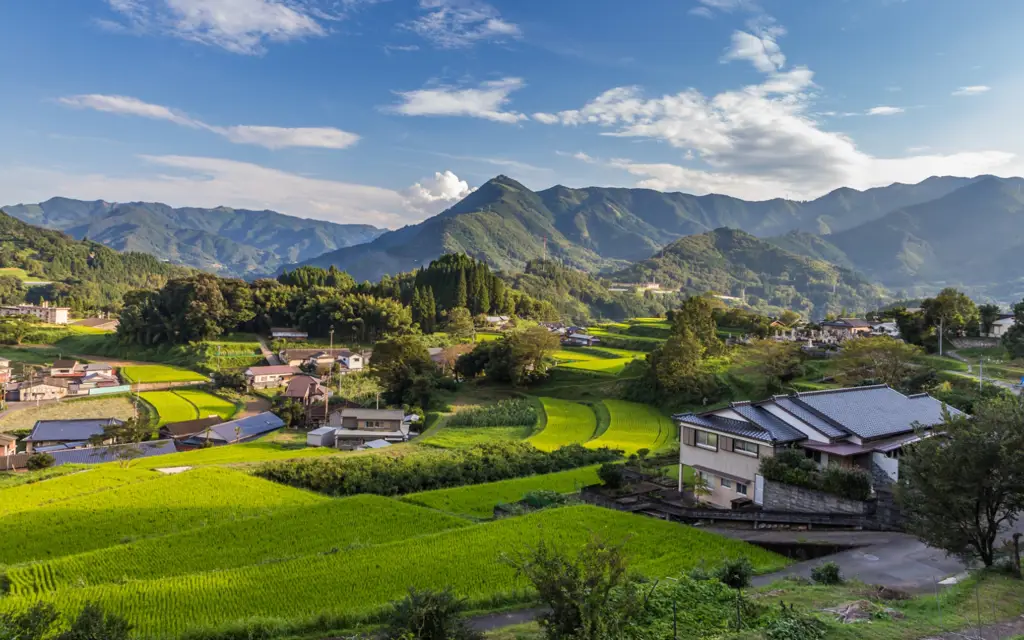 Pemandangan pedesaan Jepang