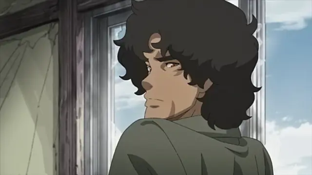 Gambar latar belakang kota futuristik dalam anime Nomad Megalo Box