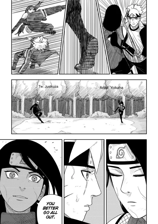 Boruto dan Sarada berlatih bersama