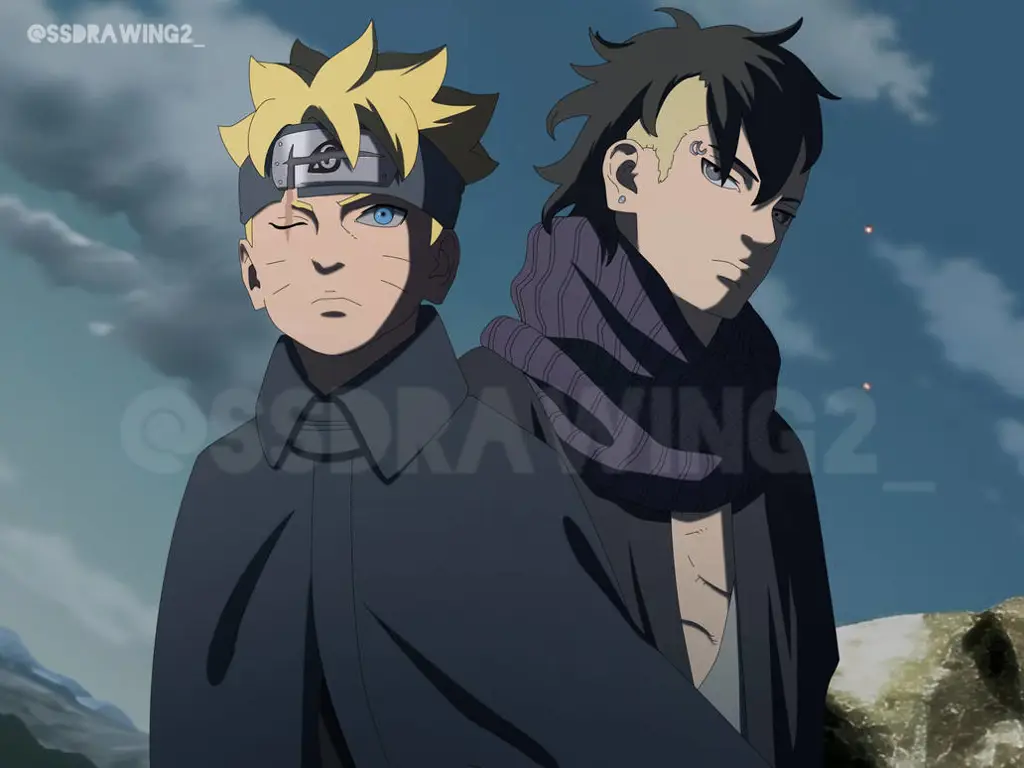 Boruto dan Kawaki berlatih