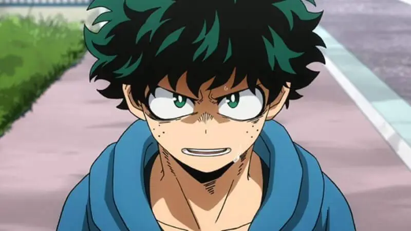 Gambar Deku berlatih dalam masa magangnya