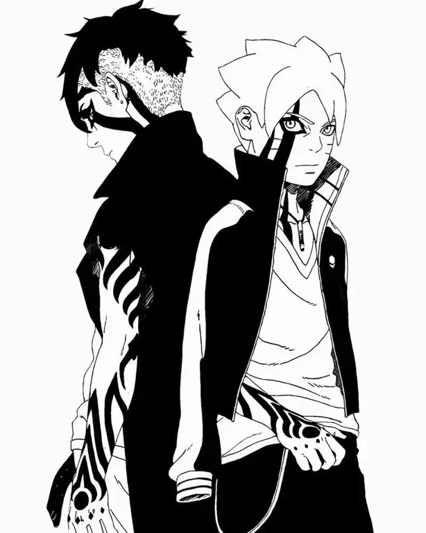 Boruto dan Kawaki berlatih bersama