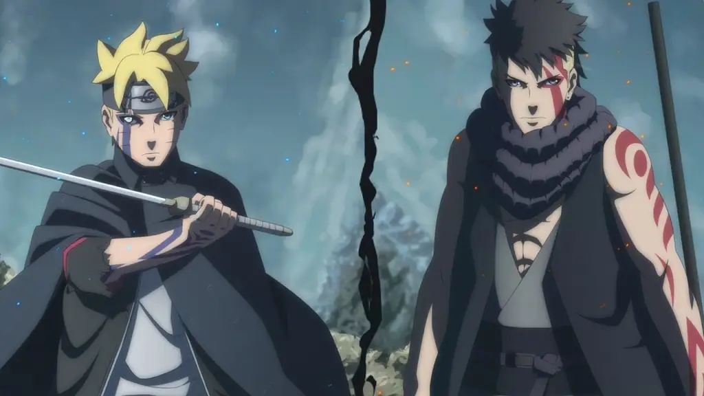 Latihan keras Boruto dan Kawaki Boruto dan Kawaki berlatih