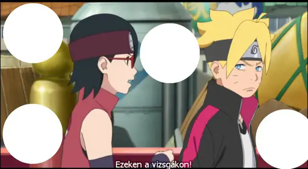 Gambar Boruto dan Sarada berlatih bersama