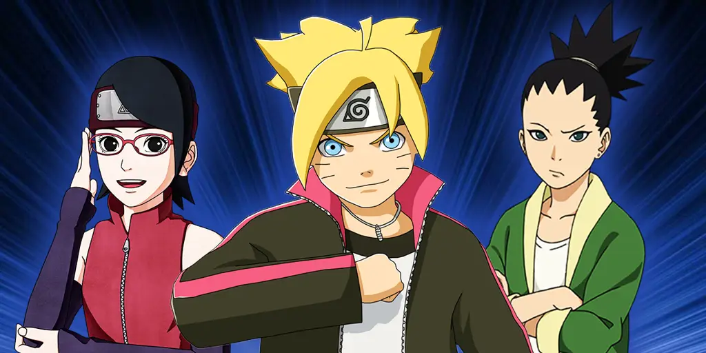 Latihan Keras Boruto dan Teman-Temannya Boruto dan teman-temannya berlatih di hutan