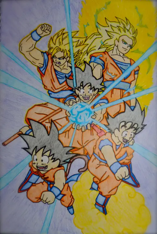 Goku berlatih keras untuk meningkatkan kekuatannya