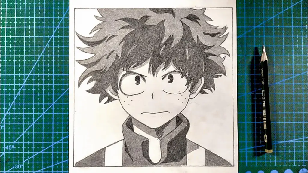 Gambar Izuku Midoriya berlatih dengan giat