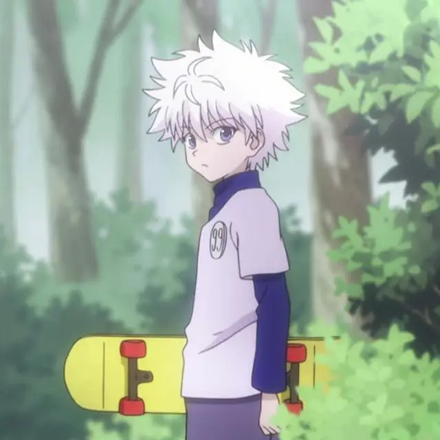 Killua berlatih di hutan