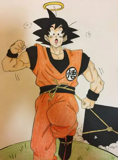 Gambar Goku dan teman-temannya berlatih