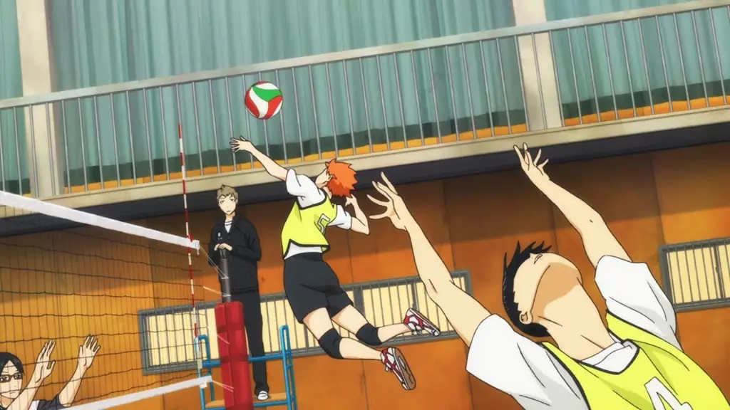 Gambar latihan keras Kageyama dan tim