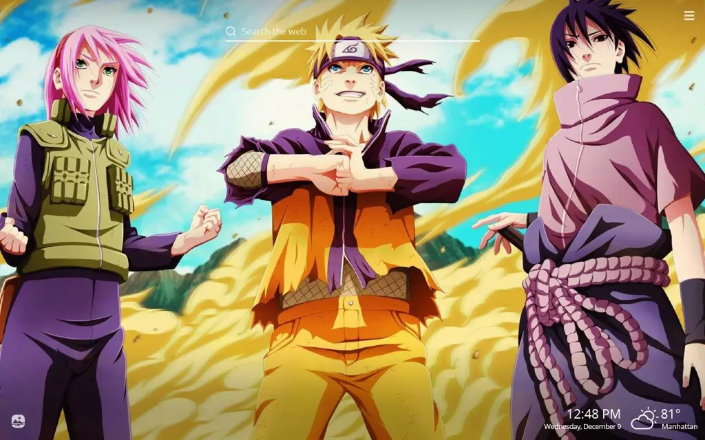 Gambar Naruto berlatih keras untuk meningkatkan kekuatannya