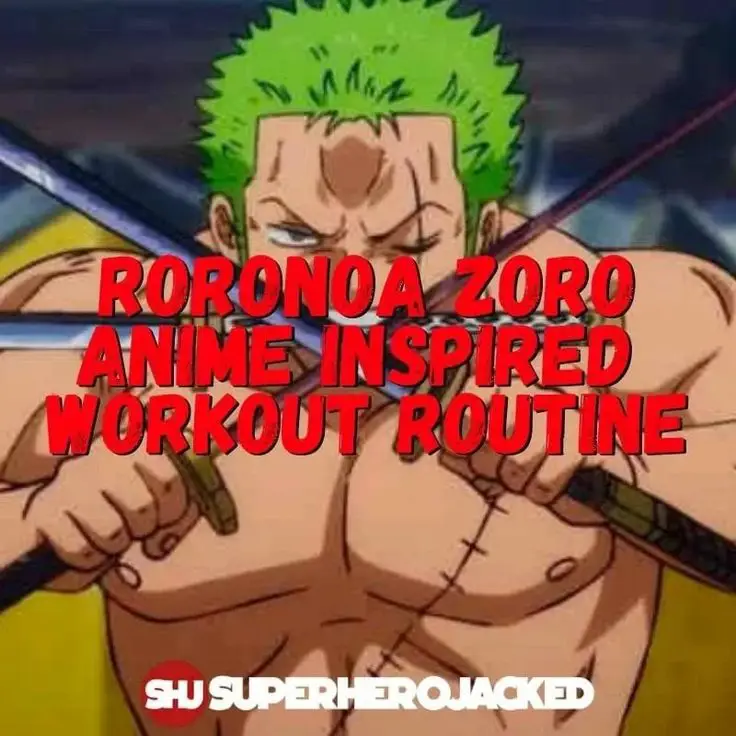 Gambar Zoro berlatih pedang dengan serius