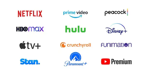 Layanan Streaming Anime Legal Logo-logo layanan streaming anime legal