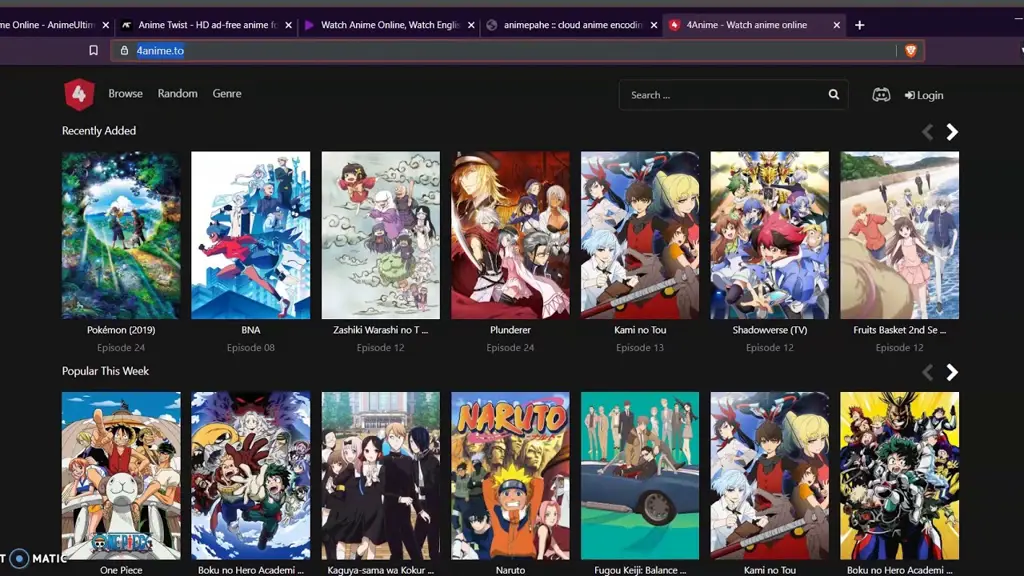 Layanan Streaming Anime Legal Logo-logo layanan streaming anime legal