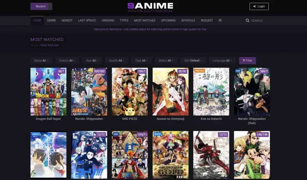 Logo berbagai layanan streaming anime