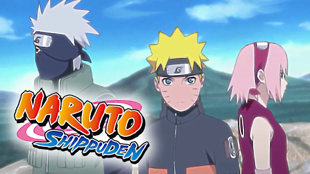 Logo berbagai layanan streaming Naruto Shippuden