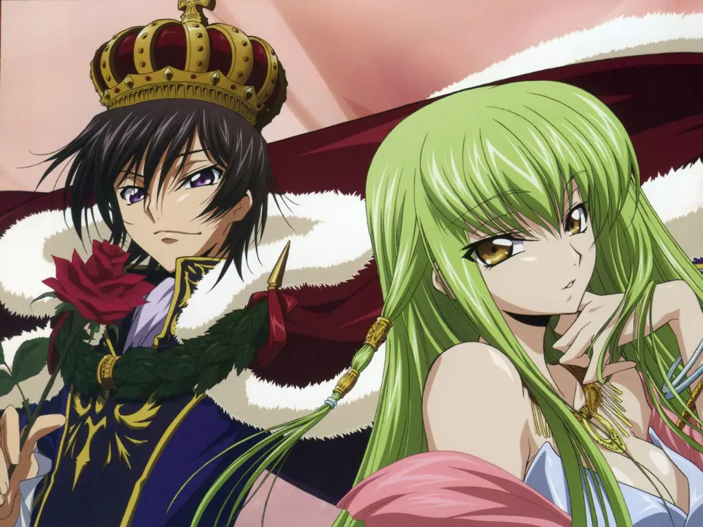 Lelouch dan C.C. dalam momen penting di Code Geass episode 14