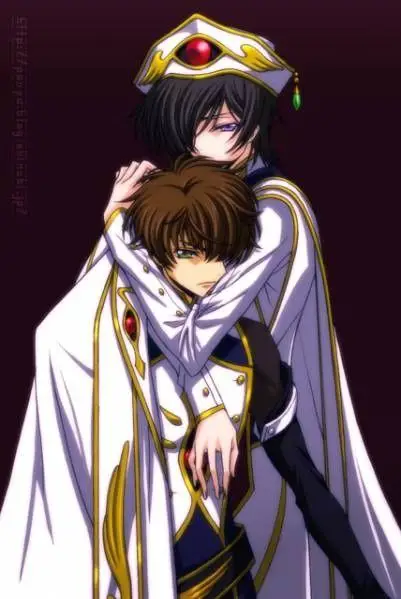 Lelouch dan Suzaku, dua karakter utama dalam Code Geass season 1