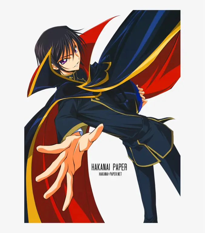 Ilustrasi karakter Lelouch Lamperouge dari Code Geass