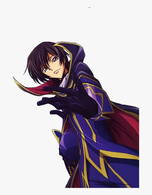 Ilustrasi karakter Lelouch Lamperouge dari Code Geass