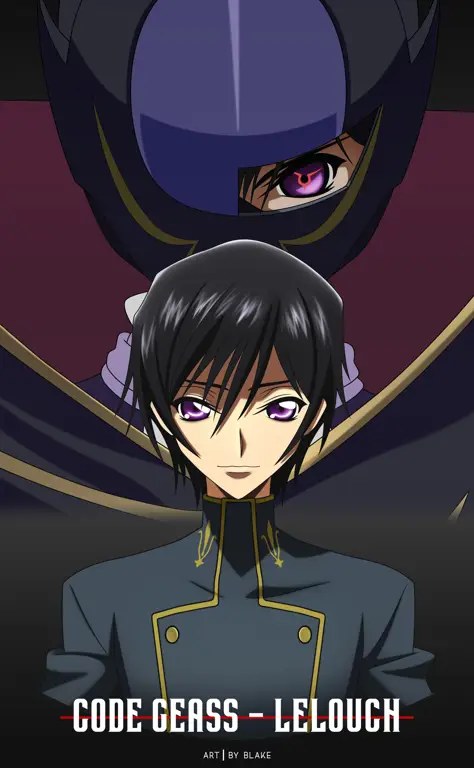 Ilustrasi karakter Lelouch Lamperouge dari Code Geass