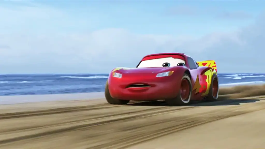 Poster film Cars 3 menampilkan Lightning McQueen