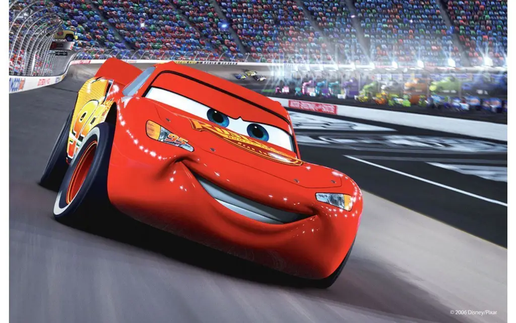 Gambar kartun Lightning McQueen, tokoh utama film Cars