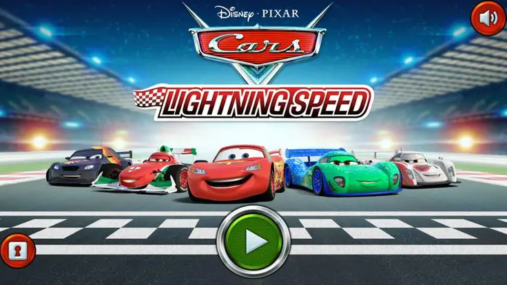 Gambar Lightning McQueen dan Mater sedang balapan