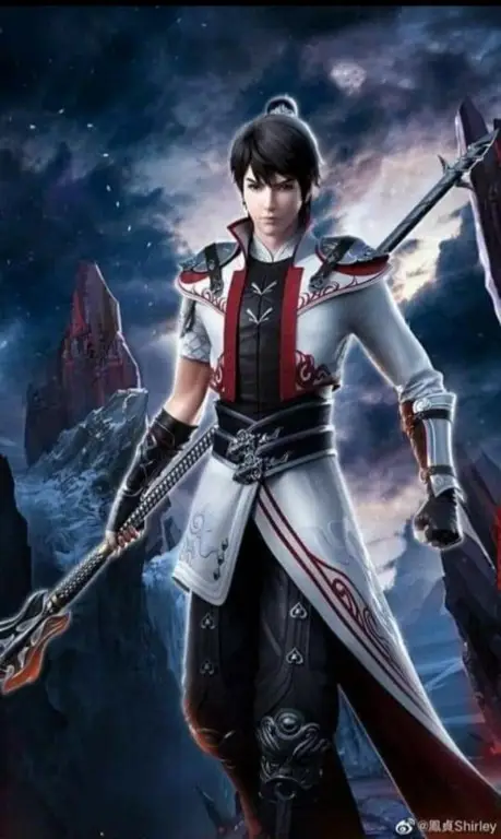 Karakter Lin Dong dalam anime Wu Dong Qian Kun