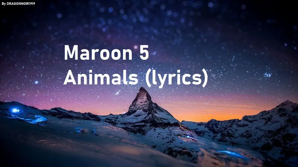 Gambar lirik lagu Animals Maroon 5