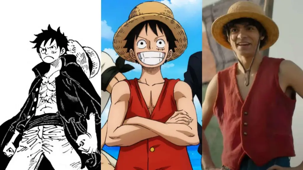 One Piece live action dan anime berdampingan