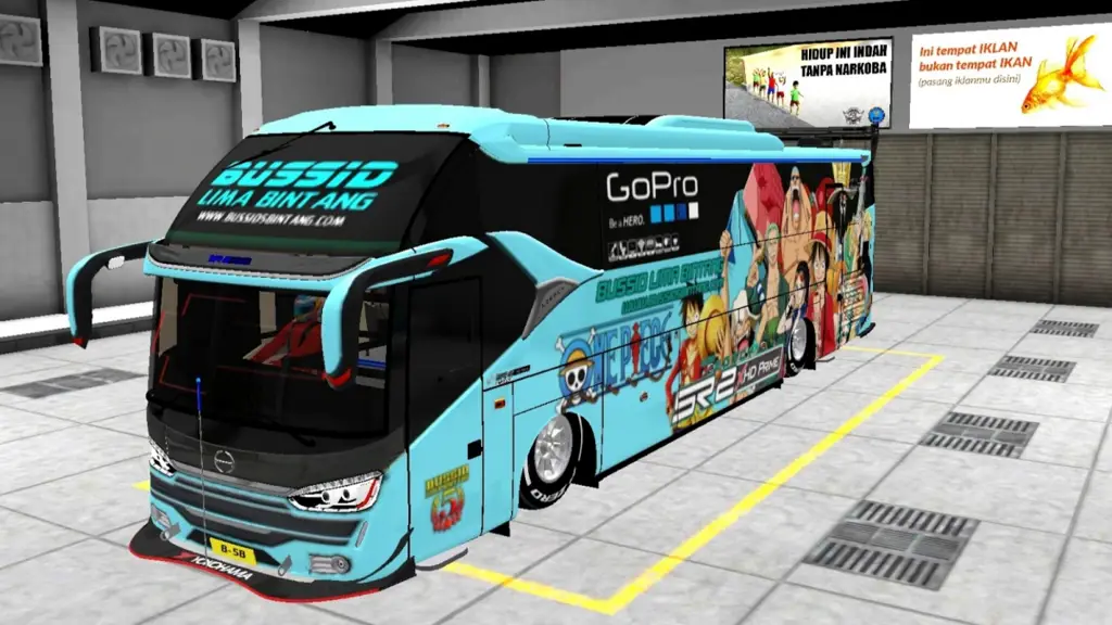 Gambar contoh livery mod bussid anime