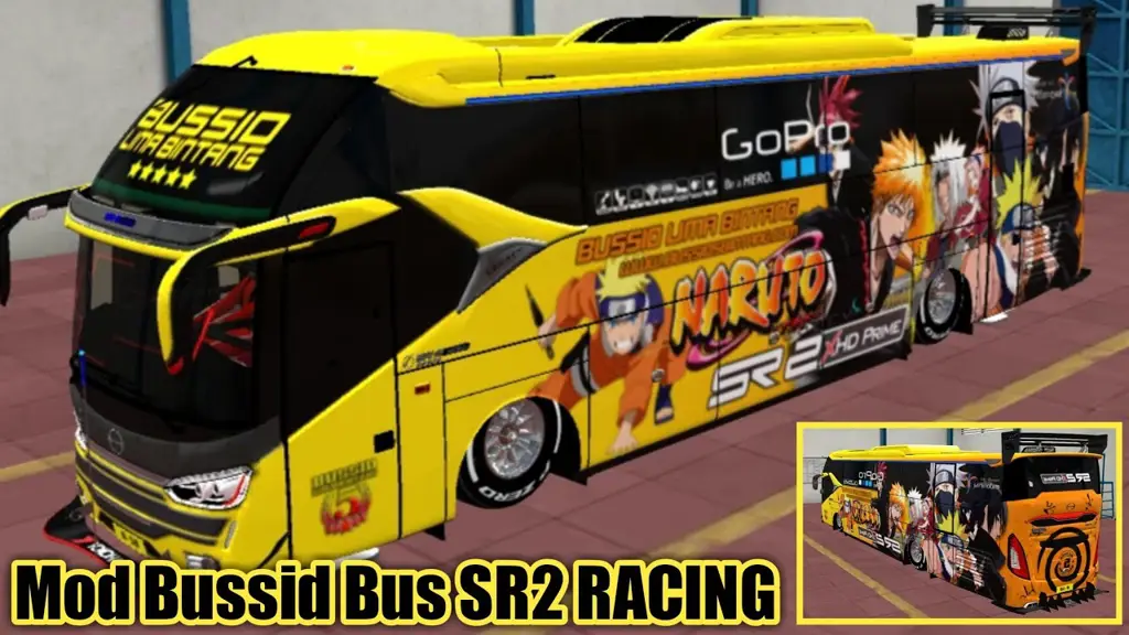 Livery Bussid HD Anime dengan karakter cewek anime