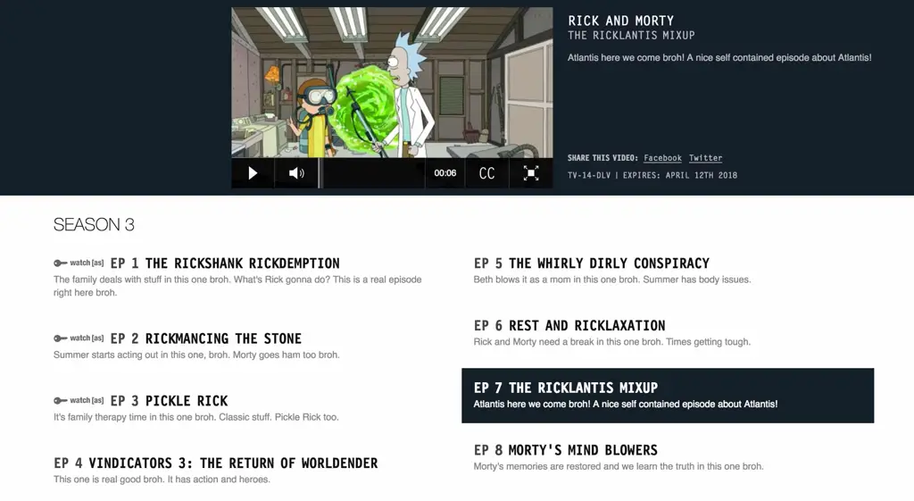 Pilihan streaming aman untuk Rick and Morty