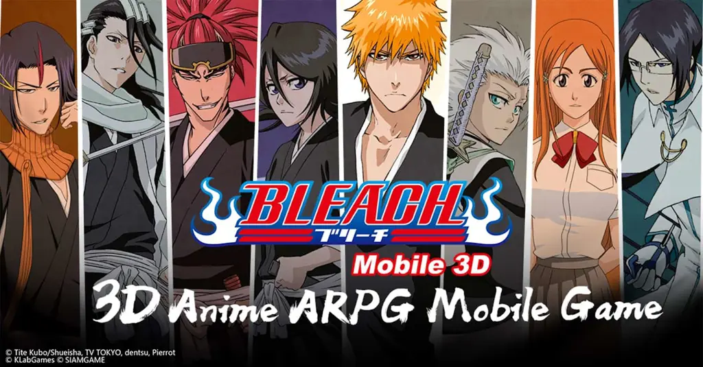 Logo resmi game Bleach Mobile 3D.