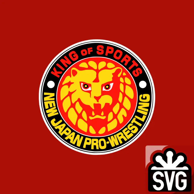 Logo New Japan Pro Wrestling dengan gaya anime