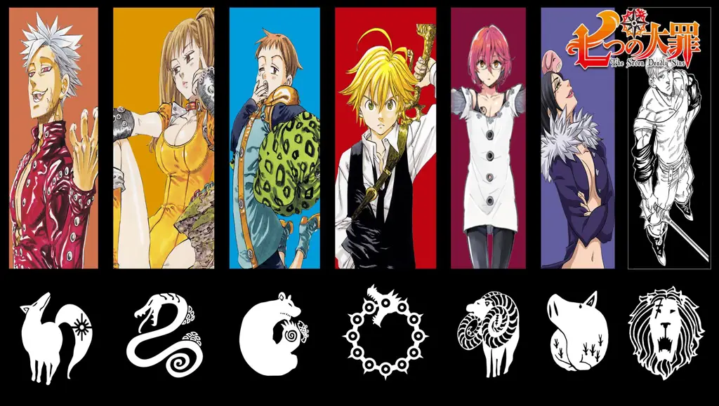 Logo resmi dari anime Seven Deadly Sins Logo anime Seven Deadly Sins
