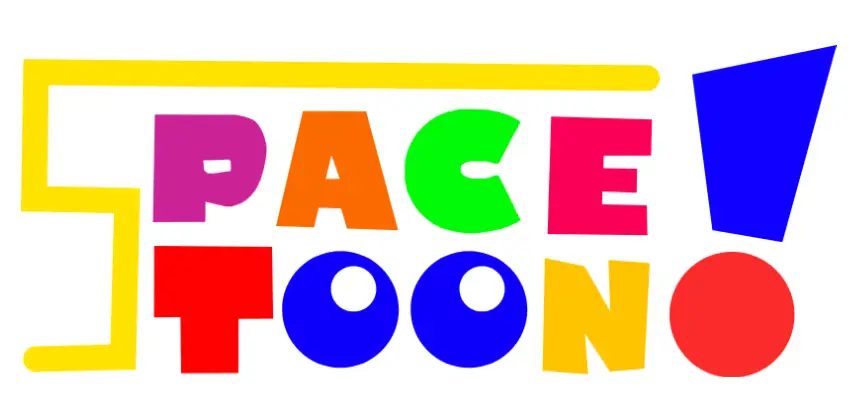 Logo saluran Spacetoon dan poster anime jadul