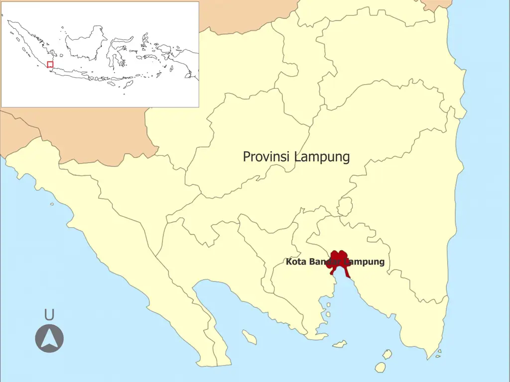 Peta lokasi Kemiling, Bandar Lampung