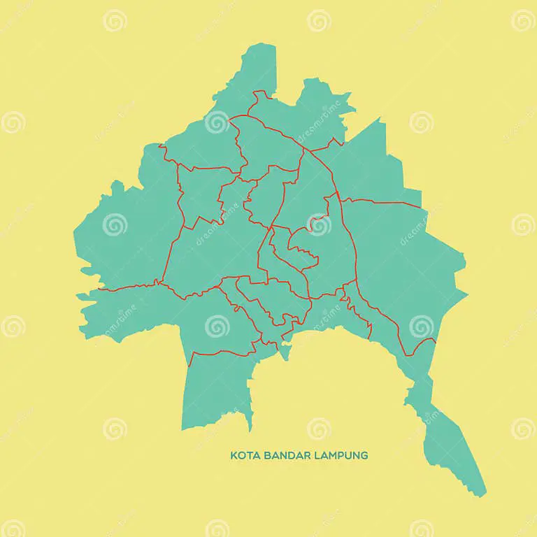 Peta Kota Bandar Lampung dengan lokasi-lokasi pemadam kebakaran ditandai.