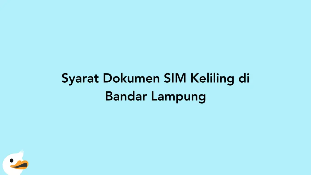 Gambar lokasi SIM keliling Bandar Lampung