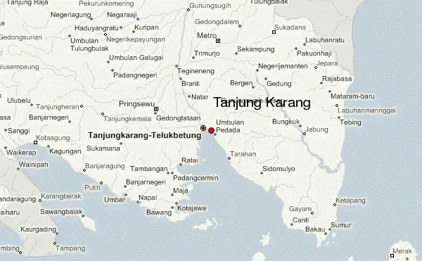 Peta Tanjung Senang, Bandar Lampung