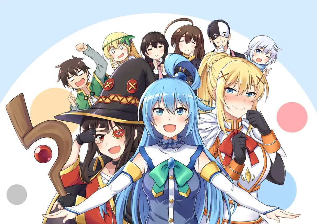 Gambar Kelompok Karakter Konosuba